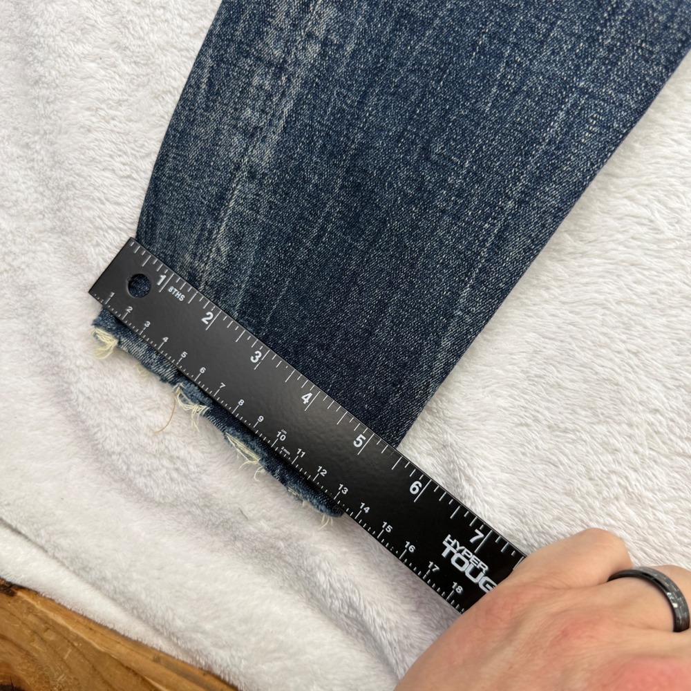 BKE Victoria Jeans Womens 28x31.5 Blue Mid-Rise Skinny Distressed Ripped Denim - Picture 8 of 10
